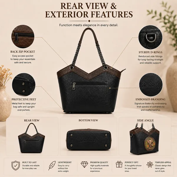 Black_Vegan_Leather_Satchel_Bag_with_Embossed_Elephant_and_Deer_Artwork_Luxury_Designer_Handbag