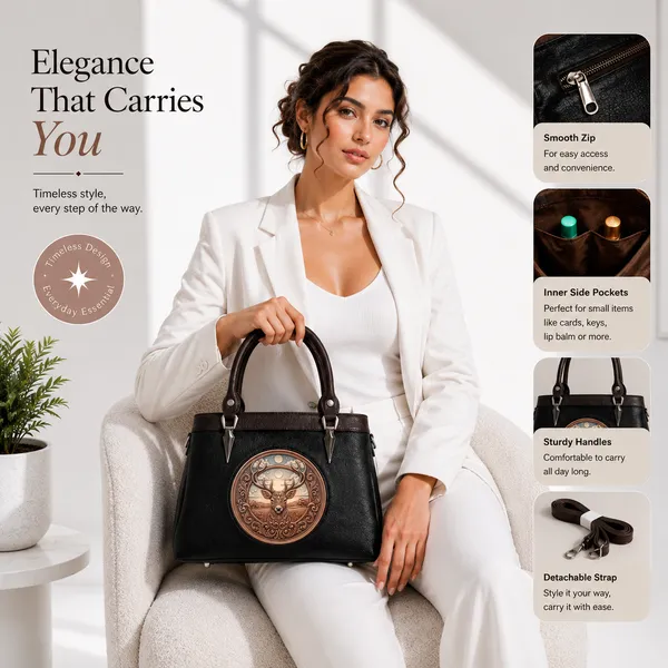 Black_Vegan_Leather_Satchel_Bag_with_Artistic_Deer_Embossed_Design_Premium_Handcrafted_Women’s_Handbag