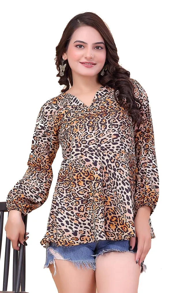 Creame_Summercool_Regular_Fit_Long_Sleeve_V-Neck_Top_For_Women