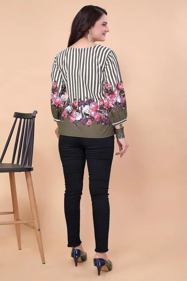 Coffee_Summercool_Top_For_Women_|__Regular_Fit_Long_Sleeve_V-Neck