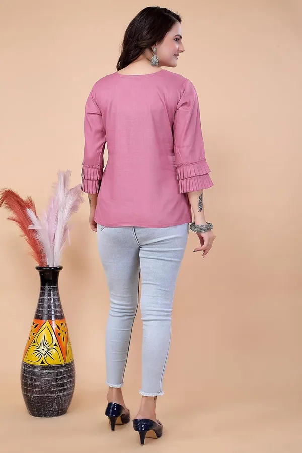 Pink_Pure_Rayon_Top_For_Women_|_Regular_Fit_Balloon_Sleeve_Sweetheart_Neck