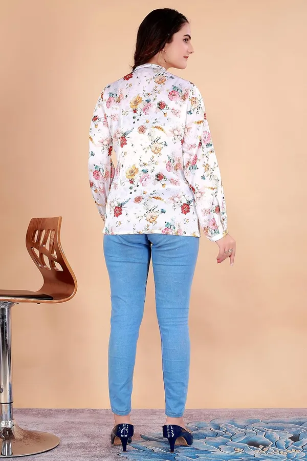 White_Cotton_Satin_Tunic_Shirt_For_Women_|_Regular_Fit_Long_Sleeve_Round_Neck