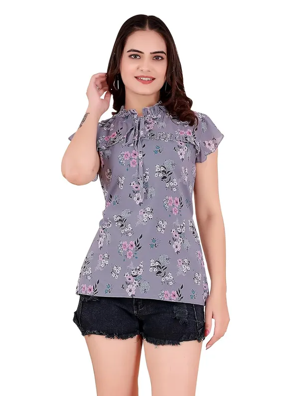 Dark_Purple_Georgette_Tunic_Shirt_For_Women_|_Regular_Fit_Sleeveless_High_Neck