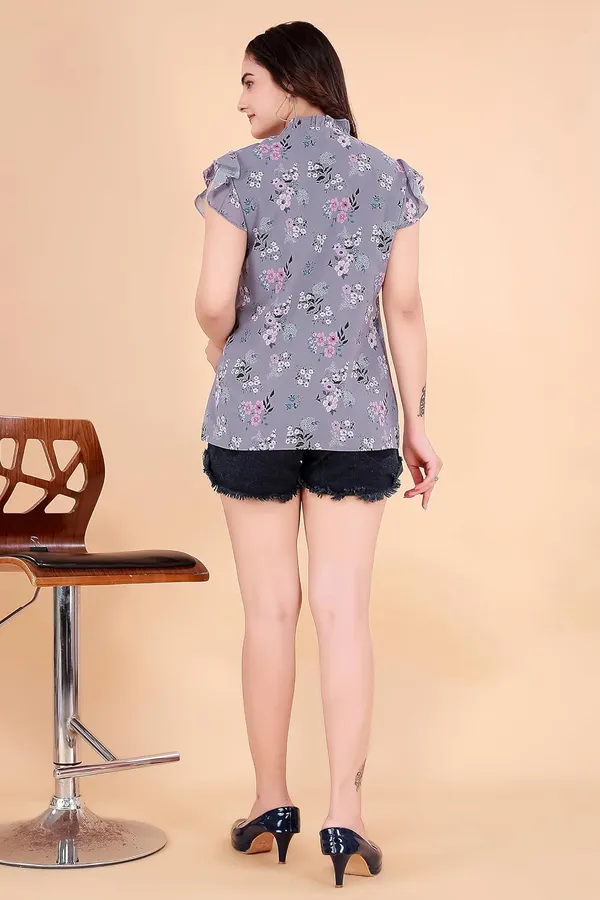 Dark_Purple_Georgette_Tunic_Shirt_For_Women_|_Regular_Fit_Sleeveless_High_Neck