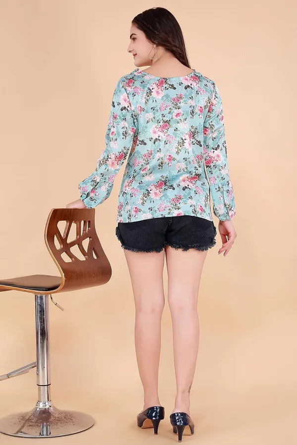 Blue_Cotton_Satin_Tunic_Shirt_For_Women_|_Regular_Fit_Long_Sleeve_V-Neck