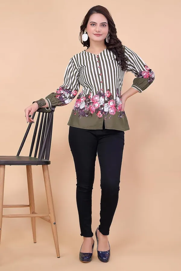 Coffee_Summercool_Top_For_Women_|_Regular_Fit_Long_Sleeve_V-Neck