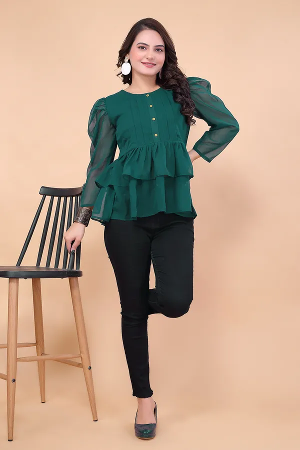 Rama_Blue_Georgette__Top_For_Women_|_Regular_Fit__Full_Sleeve_Round_Neck
