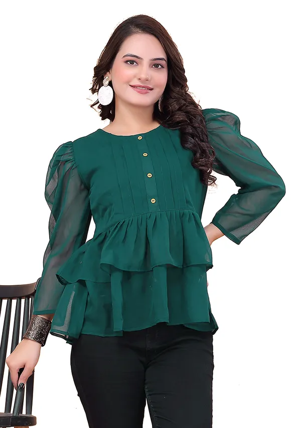Rama_Blue_Georgette__Top_For_Women_|_Regular_Fit__Full_Sleeve_Round_Neck