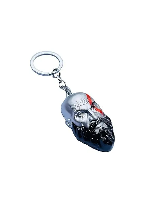 Multicolor_3D_New_Game_God_Of_War_4_Kratos_3D_Head_Keychain_Leviathan_Axe_Key_Chain_Ring_Metal_For_Men_Car_Fans_Gift_Assorted_For_Gifting_With_Key_Ring_Men_&_Women
