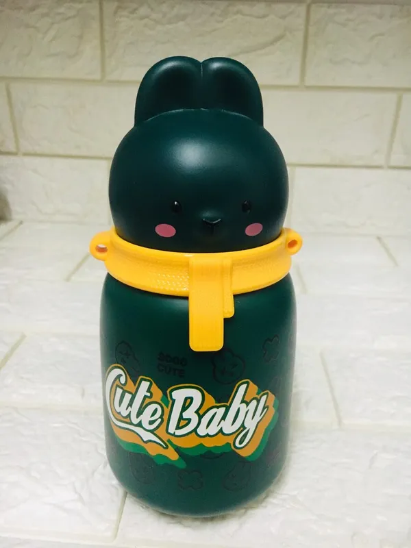 Multicolor_Rabbit_Edition_Stainless_Steel_Vacuum_Insulated_Water_Bottle_Water_Bottle_For___School,Bpa_Free_350Ml,Leak_Proof_(Green)