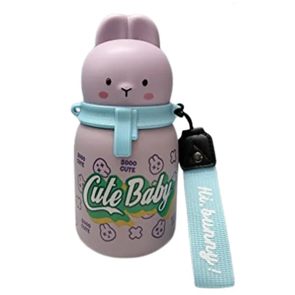 Multicolor_Rabbit_Edition_Stainless_Steel_Vacuum_Insulated_Water_Bottle_Water_Bottle_For___School,Bpa_Free_350Ml,Leak_Proof_(Purple)