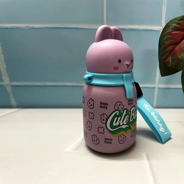 Multicolor_Rabbit_Edition_Stainless_Steel_Vacuum_Insulated_Water_Bottle_Water_Bottle_For___School,Bpa_Free_350Ml,Leak_Proof_(Purple)