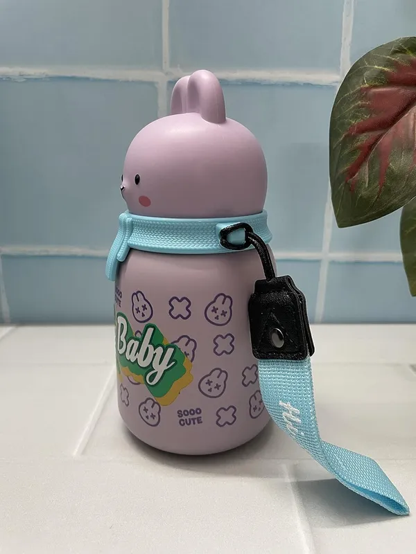 Multicolor_Rabbit_Edition_Stainless_Steel_Vacuum_Insulated_Water_Bottle_Water_Bottle_For___School,Bpa_Free_350Ml,Leak_Proof_(Purple)