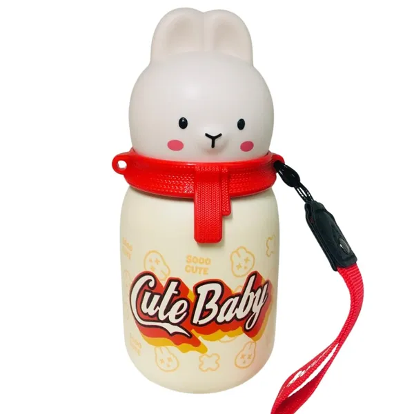 Multicolor_Rabbit_Edition_Stainless_Steel_Vacuum_Insulated_Water_Bottle_Water_Bottle_For___School,Bpa_Free_350Ml,Leak_Proof_(White)