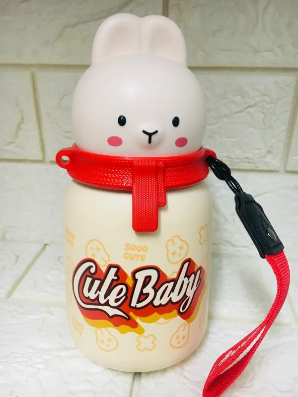 Multicolor_Rabbit_Edition_Stainless_Steel_Vacuum_Insulated_Water_Bottle_Water_Bottle_For___School,Bpa_Free_350Ml,Leak_Proof_(White)