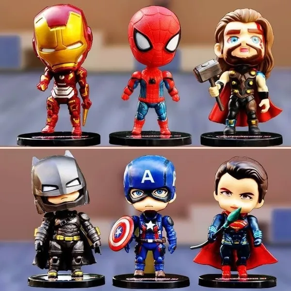 Multicolor_Set_of_6_-_Premium_PVC,_9cm_Avengers_Super_Hero_Chibi_Action_Figures_Collectibles
