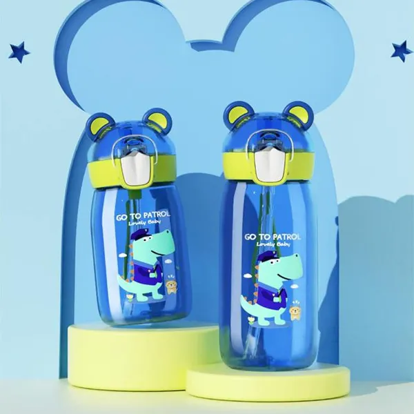 Multicolor_School_Bottle_For___Anti_Leak___Cartoon_Water_Bottle_For_Children_400_Ml_Tritan_Sipper_Bottle_For_School_Going___(Blue)