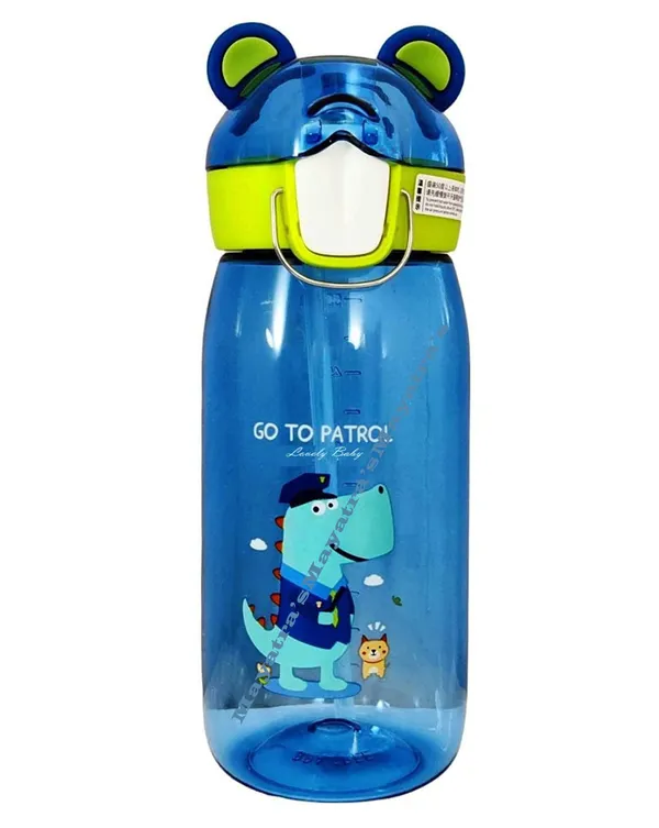 Multicolor_School_Bottle_For___Anti_Leak___Cartoon_Water_Bottle_For_Children_400_Ml_Tritan_Sipper_Bottle_For_School_Going___(Blue)
