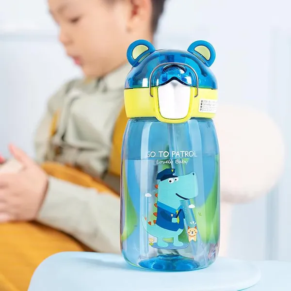 Multicolor_School_Bottle_For___Anti_Leak___Cartoon_Water_Bottle_For_Children_400_Ml_Tritan_Sipper_Bottle_For_School_Going___(Blue)