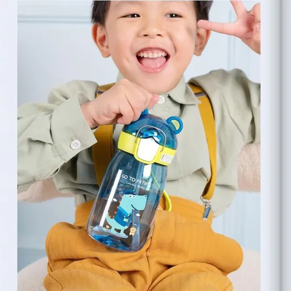 Multicolor_School_Bottle_For___Anti_Leak___Cartoon_Water_Bottle_For_Children_400_Ml_Tritan_Sipper_Bottle_For_School_Going___(Blue)