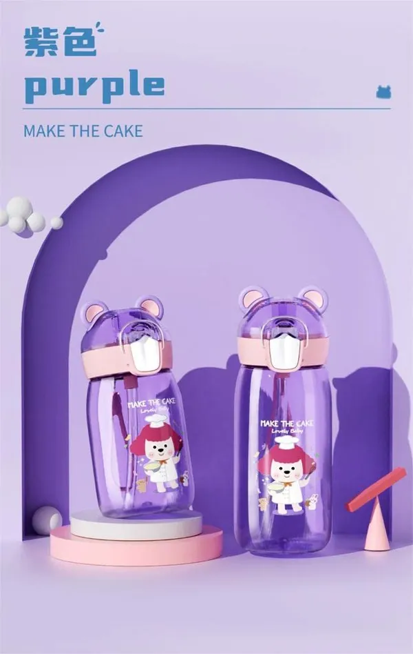 Multicolor_School_Bottle_For___Anti_Leak___Cartoon_Water_Bottle_For_Children_400_Ml_Tritan_Sipper_Bottle_For_School_Going___(Purple)