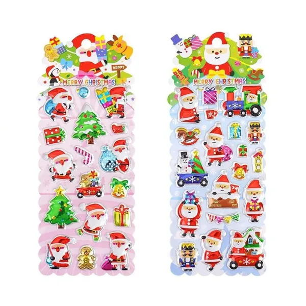 Multicolor_Kawaii_Christmas_Stickers_Set_Stickers_3D_Stickers_For_Girls,_Foam_Stickers,Cute_Stickers,_Craft_Stickers_(Set_Of_4_Sheets)