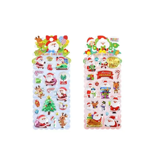 Multicolor_Kawaii_Christmas_Stickers_Set_Stickers_3D_Stickers_For_Girls,_Foam_Stickers,Cute_Stickers,_Craft_Stickers_(Set_Of_4_Sheets)