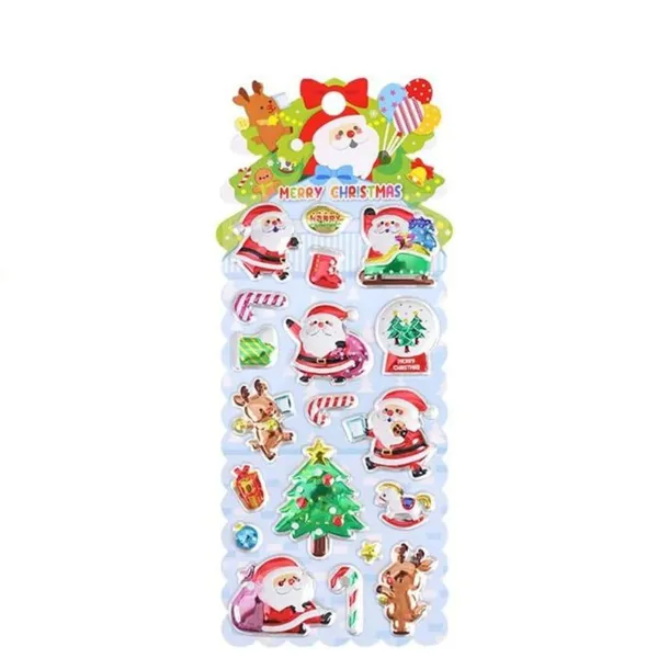 Multicolor_Kawaii_Christmas_Stickers_Set_Stickers_3D_Stickers_For_Girls,_Foam_Stickers,Cute_Stickers,_Craft_Stickers_(Set_Of_4_Sheets)