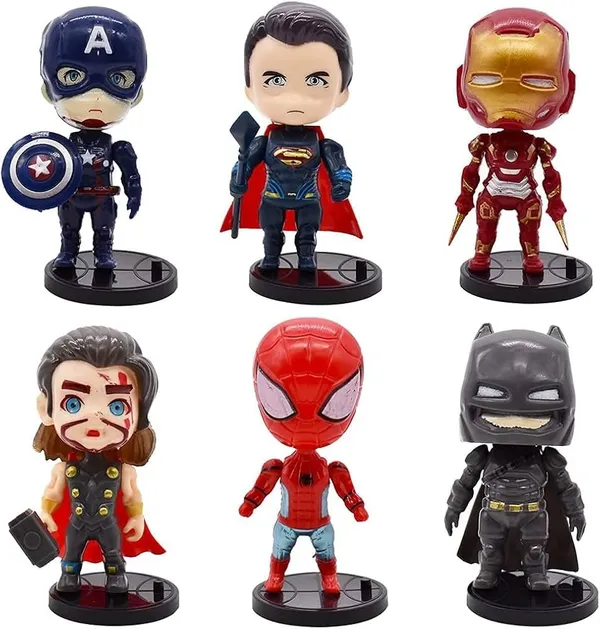 Multicolor_Set_of_6_-_Premium_PVC,_9cm_Avengers_Super_Hero_Chibi_Action_Figures_Collectibles