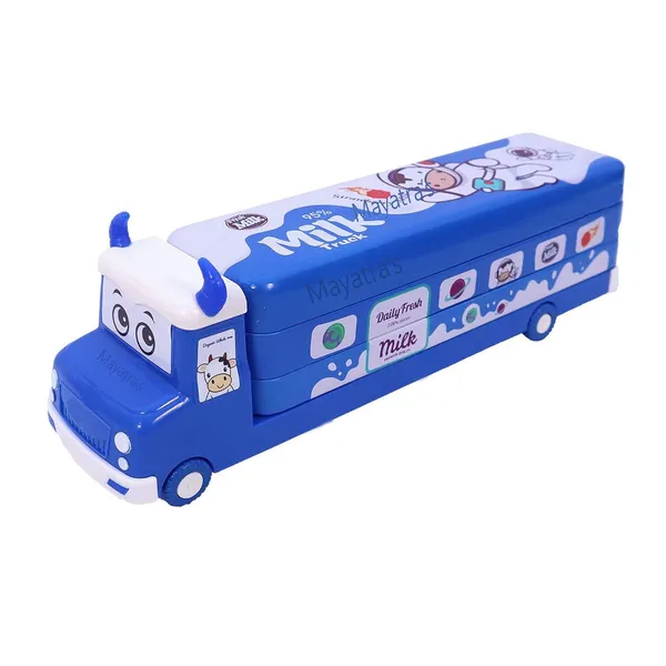 Multicolor_Milk_Truck_Metal_Pencil_Box_With_Moving_Tyres,_Sharpners_And_Pencils_Included_For___Best_Return_Gifts_For_Children_(Blue)