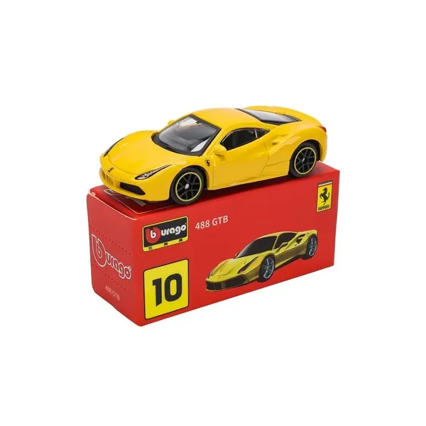 Bburago_1:64_Scale_Ferrari_488_GTB_Diecast_Metal_Model_Car_�_Premium_Race_Collection