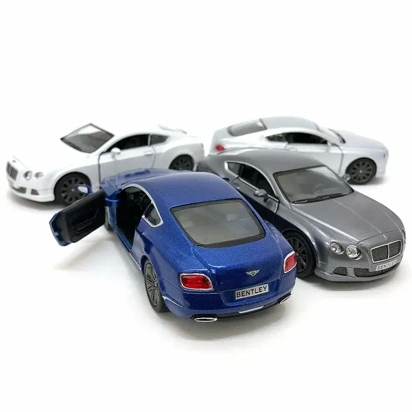 Kinsmart_Silver_2012_Bentley_Continental_Gt_Speed_Metal_1:38_Diecast_Model_Car_For