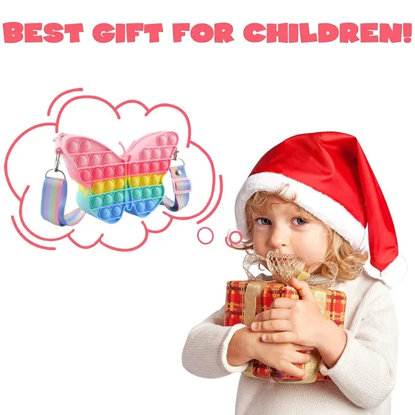 Multicolor_Pop_It_Shape_Sling_Bag_For_Girls,Silicone_Shoulder_Sling_Bag_With_Keychain_For_Girls,_Boys_,__Butterfly_Bag,Birthday_Gift_For_Girls