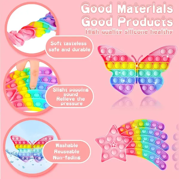 Multicolor_Pop_It_Shape_Sling_Bag_For_Girls,Silicone_Shoulder_Sling_Bag_With_Keychain_For_Girls,_Boys_,__Butterfly_Bag,Birthday_Gift_For_Girls