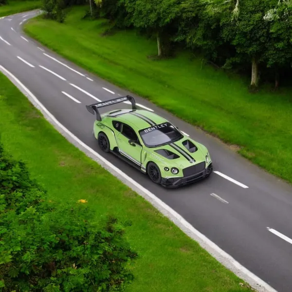 Kinsmart_Green_Bentley_Continental_Gt3_Metal_1:38_Diecast_Model_Car_For