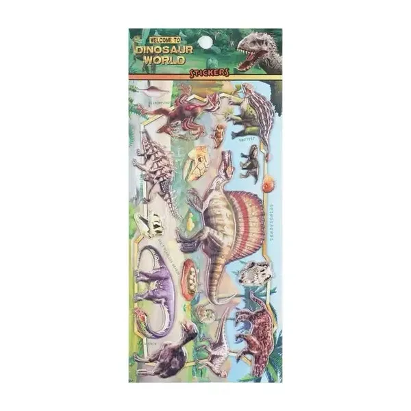 Multicolor_3D_Dinosaur_Bubble_Puffy_Cartoon_Sticker_Scrapbooking_Craft_Gift_For___Decoration_Stiker_Random_Design_(Pack_Of_4)