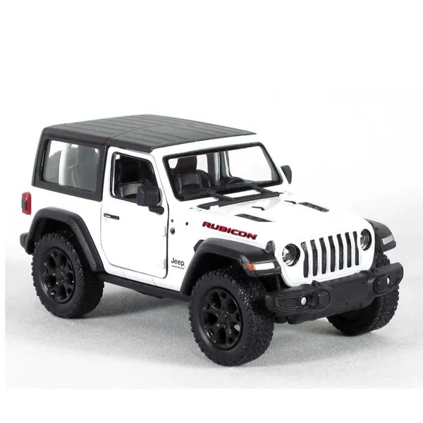 White_Jeep_Wrangler_Metal_1:34_Diecast_Model_Car_For
