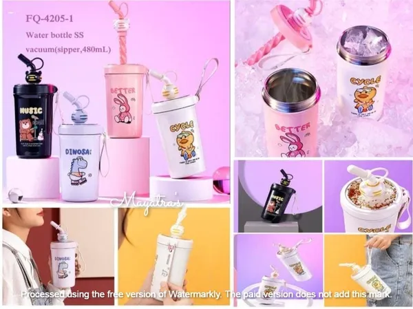 Multicolor_Cartoon_Design_Stainless_Steel_Insulated_Double_Wall_Flask_Bottle_For_Kid'S._Hot_And_Cold_Beverages_Thermos_Flask_With_Sipper_And_Straw,Lightweight,_Leakproof_Lid(630_Ml)