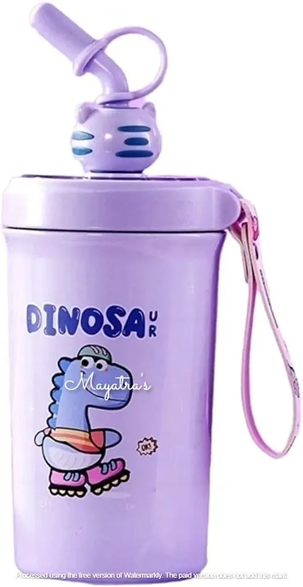 Multicolor_Cartoon_Design_Stainless_Steel_Insulated_Double_Wall_Flask_Bottle_For_Kid'S._Hot_And_Cold_Beverages_Thermos_Flask_With_Sipper_And_Straw,Lightweight,_Leakproof_Lid(630_Ml)_(Purple)
