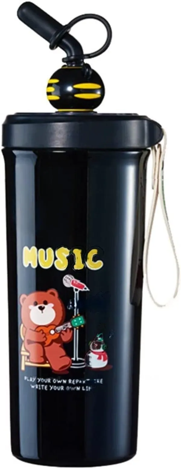 Black_Cartoon_Design_Stainless_Steel_Insulated_Double_Wall_Flask_Bottle_For_Kid'S._Hot_And_Cold_Beverages_Thermos_Flask_With_Sipper_And_Straw,Lightweight,_Leakproof_Lid(480Ml)_(Black)