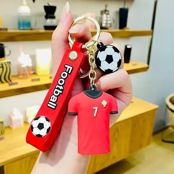 Multicolor_Football_Jersey_Keychain,Cartoon_Cute_Doll_Keyring_Holder,Keychain_For___For_School_Bag,Keychain_Hook_Holder_For_Bikes_&_Car_Keychains,Pendant_Hanging,Gifts_Keychain_For_Boys_(Redwhite)