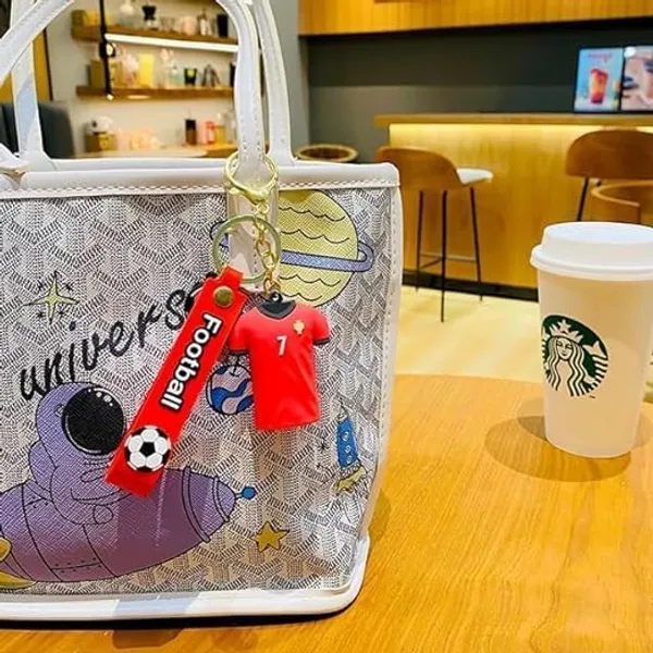 Multicolor_Football_Jersey_Keychain,Cartoon_Cute_Doll_Keyring_Holder,Keychain_For___For_School_Bag,Keychain_Hook_Holder_For_Bikes_&_Car_Keychains,Pendant_Hanging,Gifts_Keychain_For_Boys_(Redwhite)