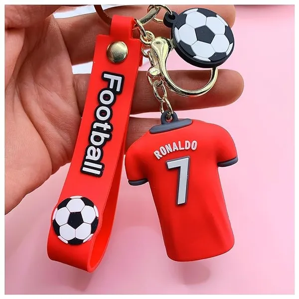 Multicolor_Football_Jersey_Keychain,Cartoon_Cute_Doll_Keyring_Holder,Keychain_For___For_School_Bag,Keychain_Hook_Holder_For_Bikes_&_Car_Keychains,Pendant_Hanging,Gifts_Keychain_For_Boys_(Redwhite)