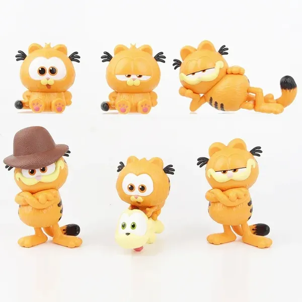Garfield_Cat_Figure_Model_Toys_6PCS/Se-_6-9CM_Collectible_for_Children_&_Fans