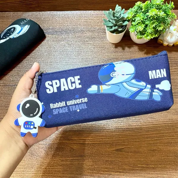 Multicolor_Space_Pencil_Case_Pencil_Pouch_With_A_Keychain_For_Boys_School_Organizer_Stationery_Pouch_Zipper_Closure_Soft_Waterproof_Pouch_Return_Gift_For___Boys_Space_Astronaut_Theme