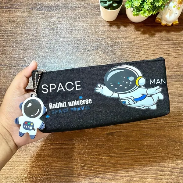 Multicolor_Space_Pencil_Case_Pencil_Pouch_With_A_Keychain_For_Boys_School_Organizer_Stationery_Pouch_Zipper_Closure_Soft_Waterproof_Pouch_Return_Gift_For___Boys_Space_Astronaut_Theme