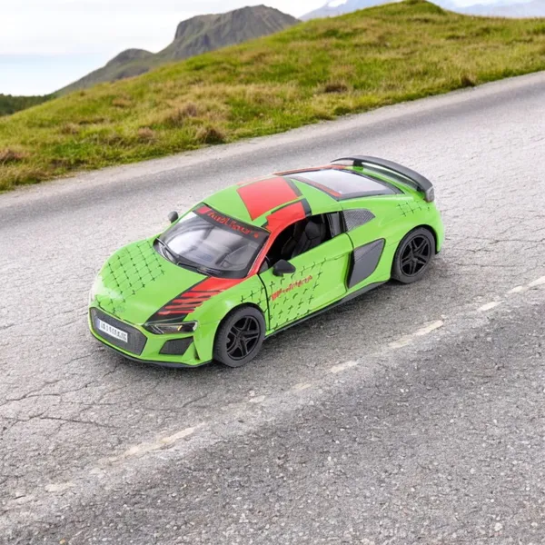 Kinsmart_Green_2020_Audi_R8_Coupe_Livery_Edition_Metal_1:36_Diecast_Model_Car_For