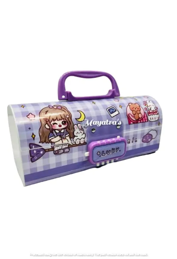Multicolor_Unique_Design_With_Code_Lock_Pencil_Case,_Large_Capacity,_Multilayer,_Multifunction_Storage,_Secret_Compartment,_Return_Gift_Pencil_Box_For__._(Purple)