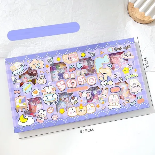 Multicolor_Adorable_Cartoon_Girl_Theme_200_Sticker_Sheet_Set,_Stationery_Item_For__,_Diy_Stickers_For_Arts_And_Crafts,_Diary,_Scrapbook,_(Star_Team)
