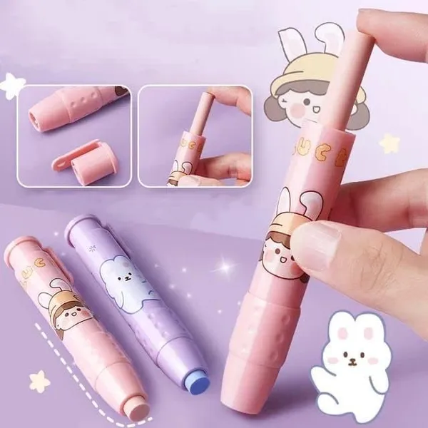 Multicolor_Beautiful_Retractable_Pen_Style_Cartoon_Eraser_For_Children_And_Birthday_Return_Gifts_Pack_Designs_And_Color_May_Vary_(Pack_Of_10)